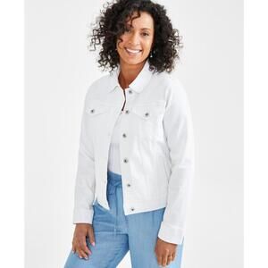 STYLE CO WOMENS CLASSIC RELAXED DENIM BRIGHT WHITE S